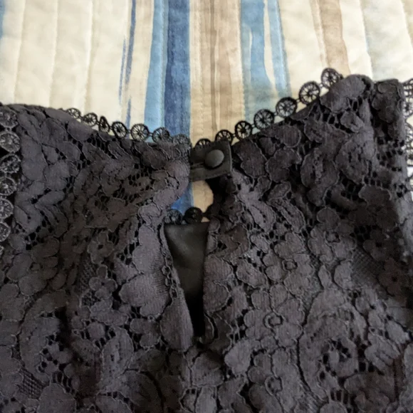 CAbi Black Lace Detail Top - Picture 7 of 7